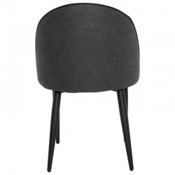 SILLA SLOANE TAPIZADA CON PATAS DE METAL NEGRAS