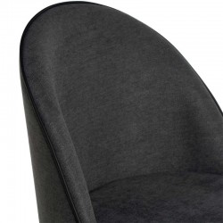 SILLA SLOANE TAPIZADA CON PATAS DE METAL NEGRAS