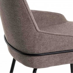 SILLA GWEN TAPIZADA CON PATAS DE METAL