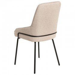 SILLA GWEN TAPIZADA CON PATAS DE METAL