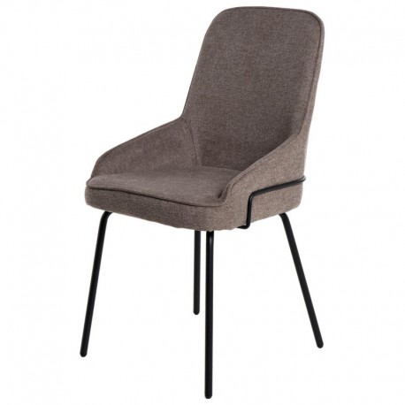 SILLA GWEN TAPIZADA CON PATAS DE METAL