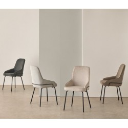 SILLA GWEN TAPIZADA CON PATAS DE METAL