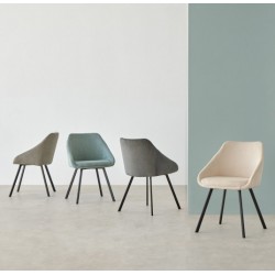 SILLA TAPIZADA MACIE EN TELA PANA