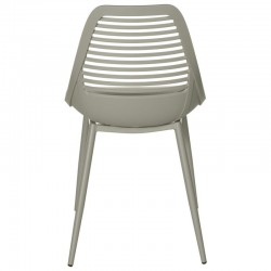 SILLA LEIA DE POLIPROPILENO Y PATAS DE METAL