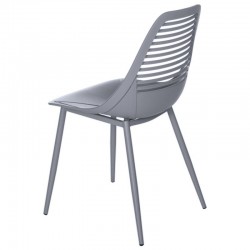 SILLA LEIA DE POLIPROPILENO Y PATAS DE METAL