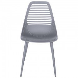SILLA LEIA DE POLIPROPILENO Y PATAS DE METAL