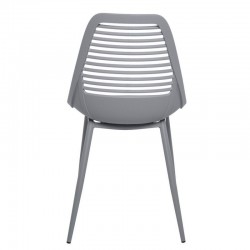 SILLA LEIA DE POLIPROPILENO Y PATAS DE METAL