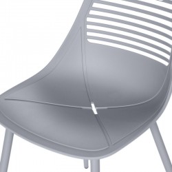 SILLA LEIA DE POLIPROPILENO Y PATAS DE METAL