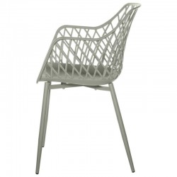 SILLA CON BRAZOS CHARLOTTE DE POLIPROPILENO Y PATAS DE METAL