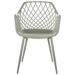 SILLA CON BRAZOS CHARLOTTE DE POLIPROPILENO Y PATAS DE METAL