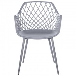 SILLA CON BRAZOS CHARLOTTE DE POLIPROPILENO Y PATAS DE METAL
