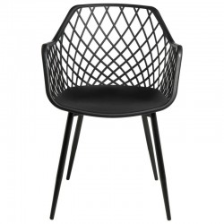 SILLA CON BRAZOS CHARLOTTE DE POLIPROPILENO Y PATAS DE METAL