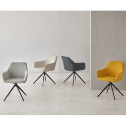 SILLA CON BRAZOS AMALIA GIRATORIA 180 GRADOS