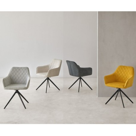 SILLA CON BRAZOS AMALIA GIRATORIA 180 GRADOS