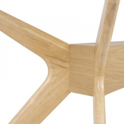 MESA DE MADERA DELLA CON TAPA DE CRISTAL