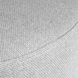 PUFF ANGUS REDONDO CON BASE DE MADERA