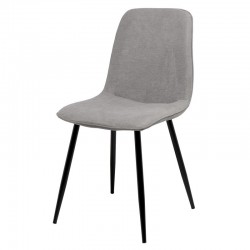 SILLA MARLEEN TAPIZADA CON PATAS DE METAL NEGRAS