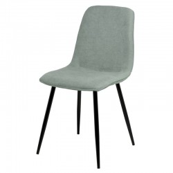 SILLA MARLEEN TAPIZADA CON PATAS DE METAL NEGRAS