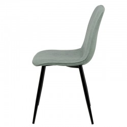 SILLA MARLEEN TAPIZADA CON PATAS DE METAL NEGRAS