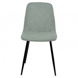 SILLA MARLEEN TAPIZADA CON PATAS DE METAL NEGRAS