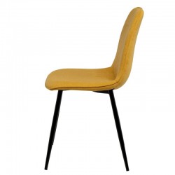 SILLA MARLEEN TAPIZADA CON PATAS DE METAL NEGRAS