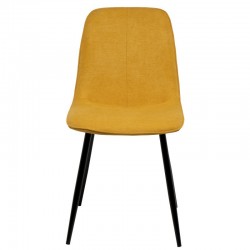 SILLA MARLEEN TAPIZADA CON PATAS DE METAL NEGRAS