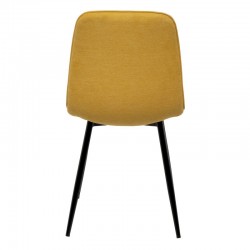 SILLA MARLEEN TAPIZADA CON PATAS DE METAL NEGRAS