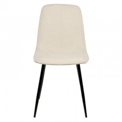 SILLA MARLEEN TAPIZADA CON PATAS DE METAL NEGRAS