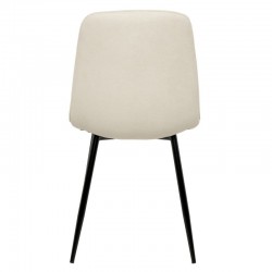 SILLA MARLEEN TAPIZADA CON PATAS DE METAL NEGRAS