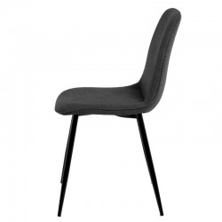 SILLA MARLEEN TAPIZADA CON PATAS DE METAL NEGRAS