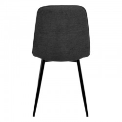 SILLA MARLEEN TAPIZADA CON PATAS DE METAL NEGRAS