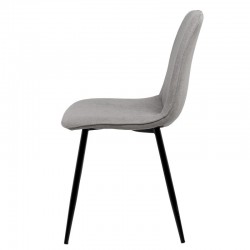 SILLA MARLEEN TAPIZADA CON PATAS DE METAL NEGRAS