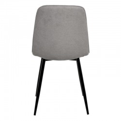 SILLA MARLEEN TAPIZADA CON PATAS DE METAL NEGRAS