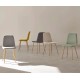 SILLA ILIANA TAPIZADA CON PATAS DE METAL EFECTO MADERA