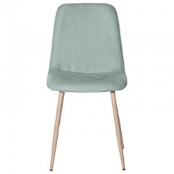 SILLA ILIANA TAPIZADA CON PATAS DE METAL EFECTO MADERA