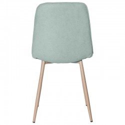 SILLA ILIANA TAPIZADA CON PATAS DE METAL EFECTO MADERA