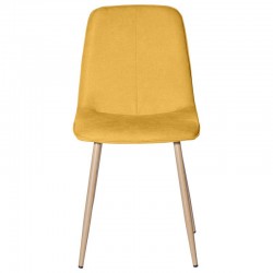 SILLA ILIANA TAPIZADA CON PATAS DE METAL EFECTO MADERA