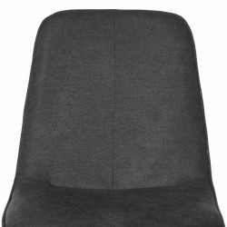 SILLA ILIANA TAPIZADA CON PATAS DE METAL EFECTO MADERA