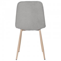 SILLA ILIANA TAPIZADA CON PATAS DE METAL EFECTO MADERA