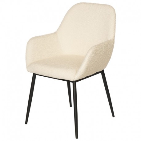 SILLA CON BRAZOS MIA TAPIZADA CON TELA BORREGUITO