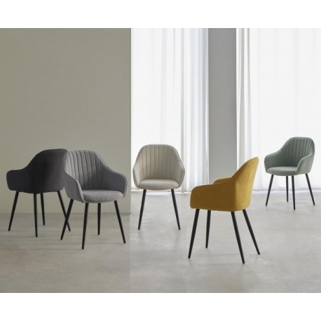 SILLA TAPIZADA NATALIA CON BRAZOS