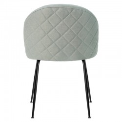 SILLA LAILA TAPIZADA CON PATAS DE METAL NEGRAS