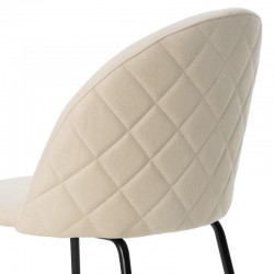 SILLA LAILA TAPIZADA CON PATAS DE METAL NEGRAS