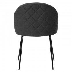 SILLA LAILA TAPIZADA CON PATAS DE METAL NEGRAS
