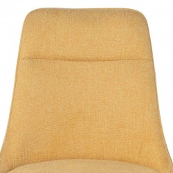 SILLA TAPIZADA DANICA CON PATAS DE METAL NEGRAS