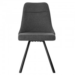 SILLA TAPIZADA DANICA CON PATAS DE METAL NEGRAS