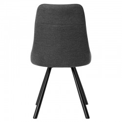 SILLA TAPIZADA DANICA CON PATAS DE METAL NEGRAS