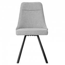 SILLA TAPIZADA DANICA CON PATAS DE METAL NEGRAS