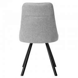 SILLA TAPIZADA DANICA CON PATAS DE METAL NEGRAS