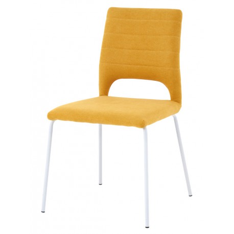 SILLA TAPIZADA LENA CON PATAS METALICAS
